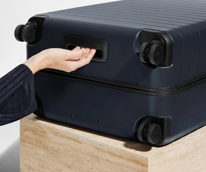 The Large in Navy Blue Check in Luggage