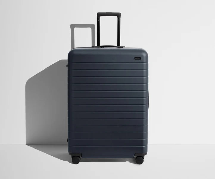 The Large in Navy Blue Check in Luggage