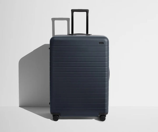 The Large in Navy Blue Check in Luggage