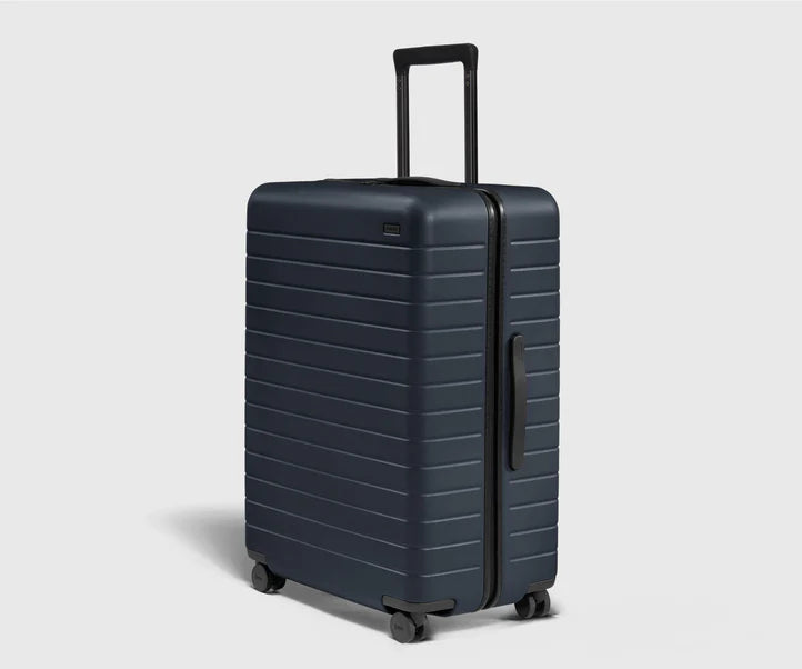 The Large in Navy Blue Check in Luggage
