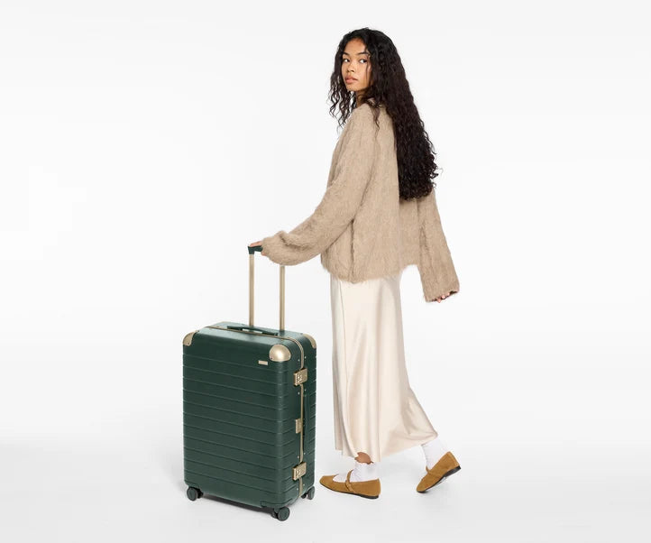 Check-In The Aluminum Edge Medium in Ivy Green Luggage