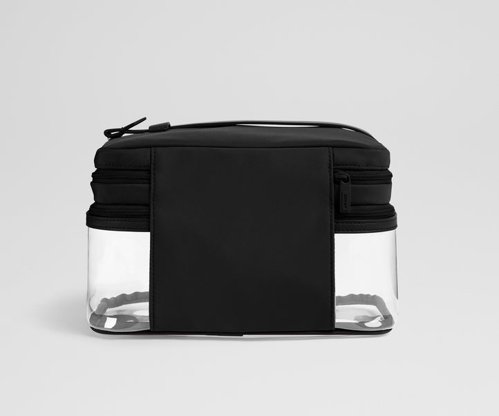 Clear Cosmetic Case in Jet Black