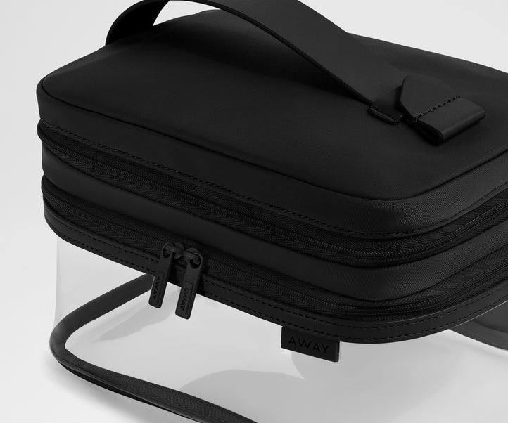 Clear Cosmetic Case in Jet Black