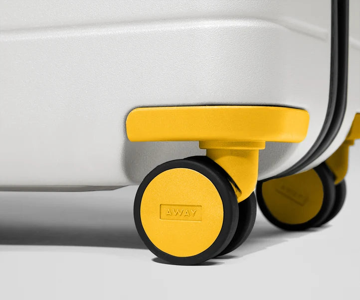Custom Carry-On Wheel Set in Marigold Yellow