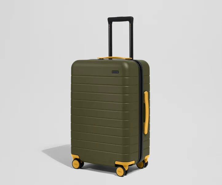 Custom Carry-On Wheel Set in Marigold Yellow