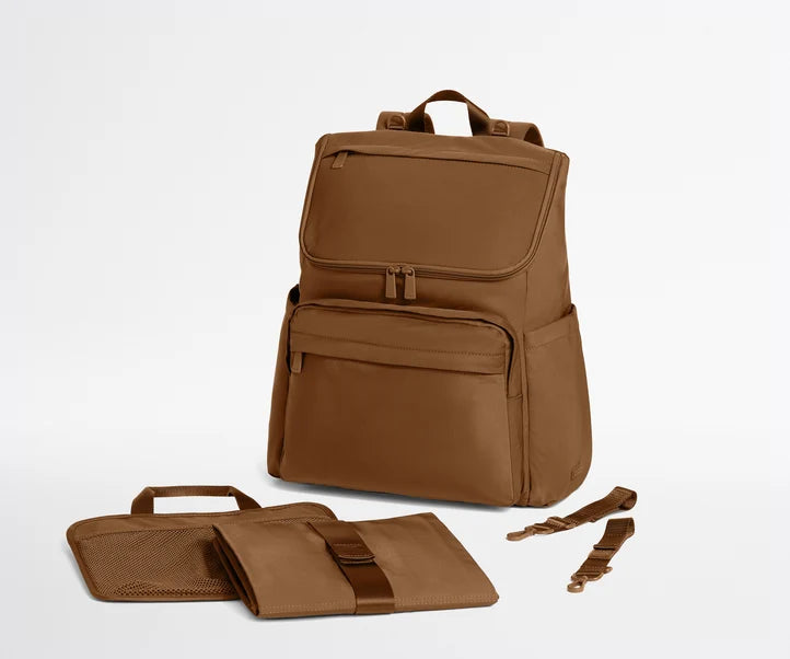 Featherlight Diaper Backpack in Amaro Brown