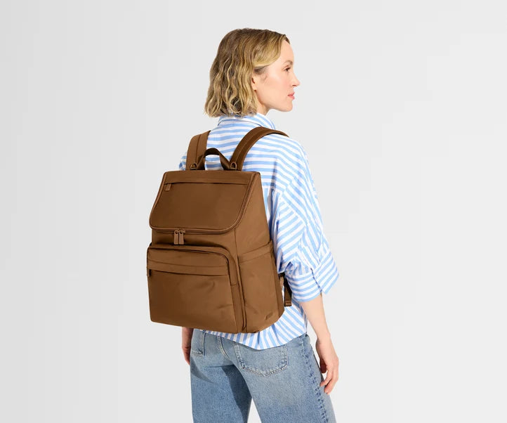 Featherlight Diaper Backpack in Amaro Brown