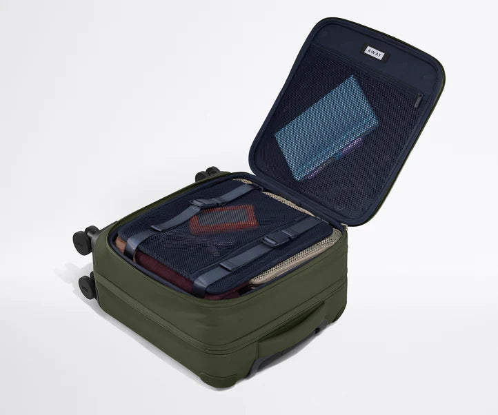 Softside Compact Carry-On in Olive Green Luggage