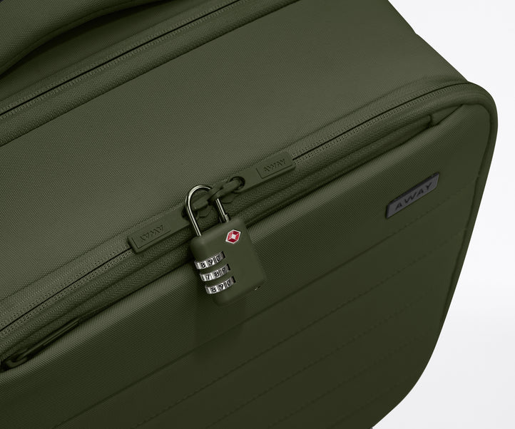 Softside Compact Carry-On in Olive Green Luggage