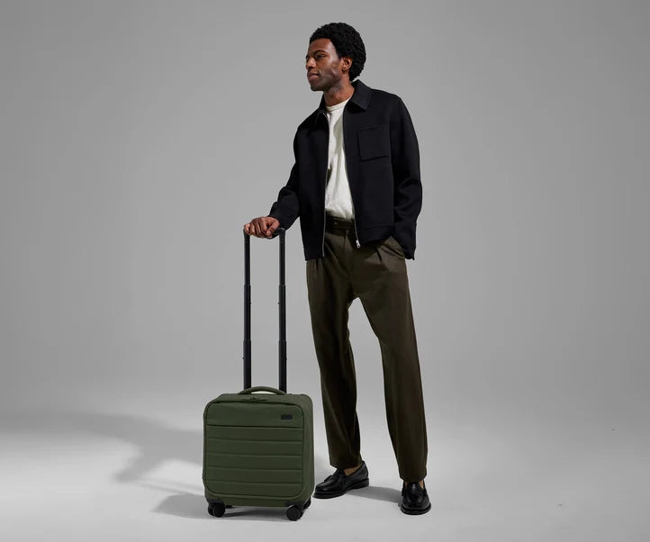 Softside Compact Carry-On in Olive Green Luggage