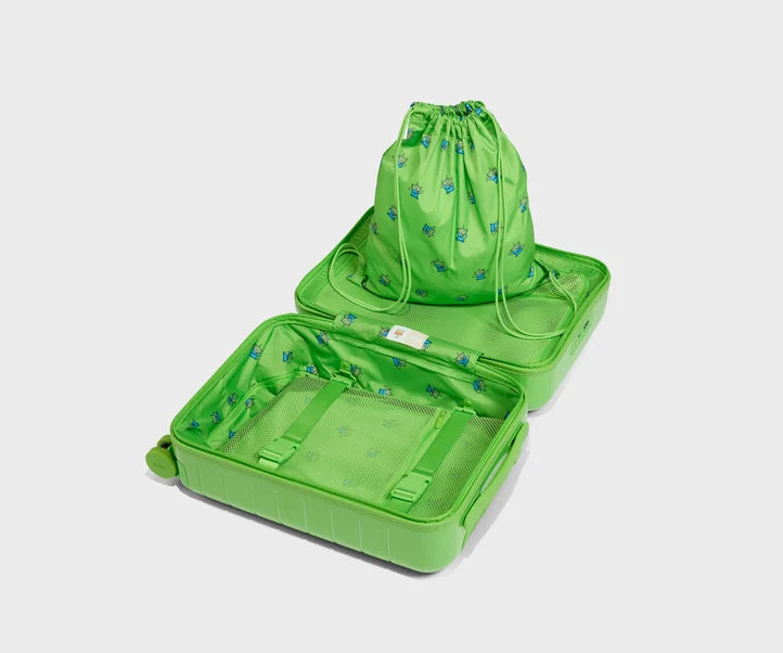 The Kids Carry-On in Alien Green Luggage