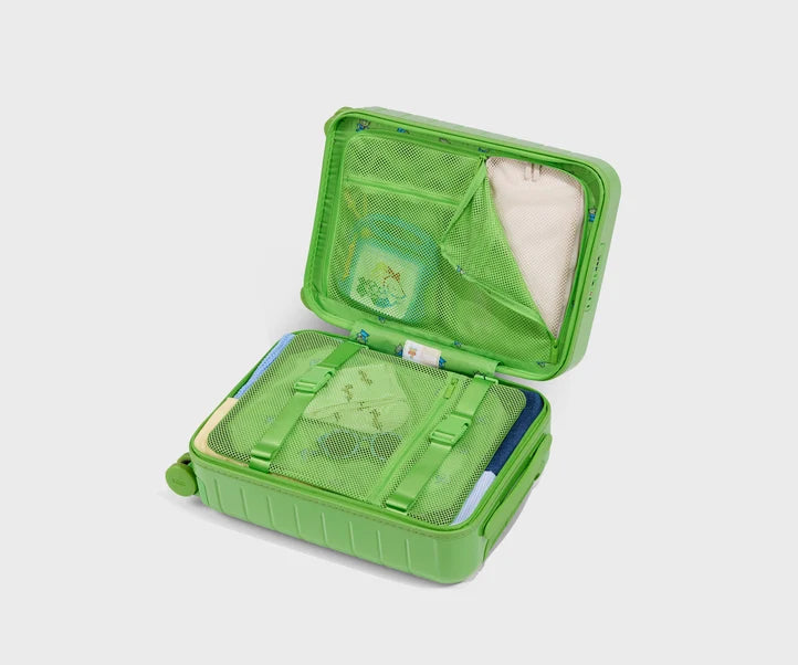 The Kids Carry-On in Alien Green Luggage