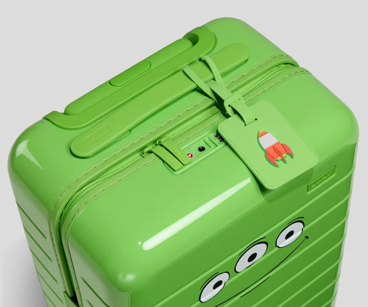 The Kids Carry-On in Alien Green Luggage