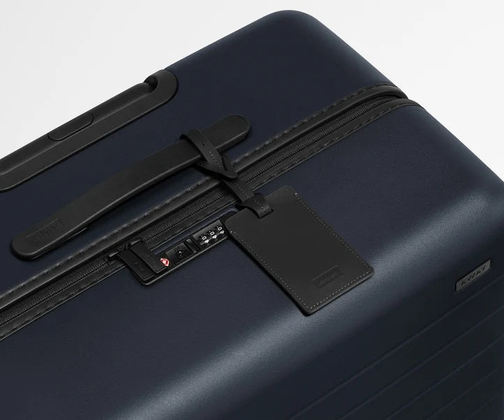 The Large in Navy Blue Check in Luggage