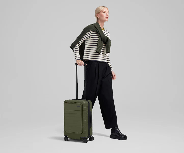The Executive Carry-On in Olive Green Luggage